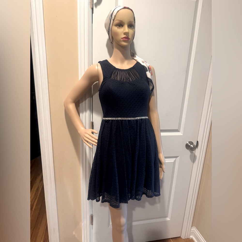 NWT! Elegant Navy Blue Sleeveless Dress by City Studio